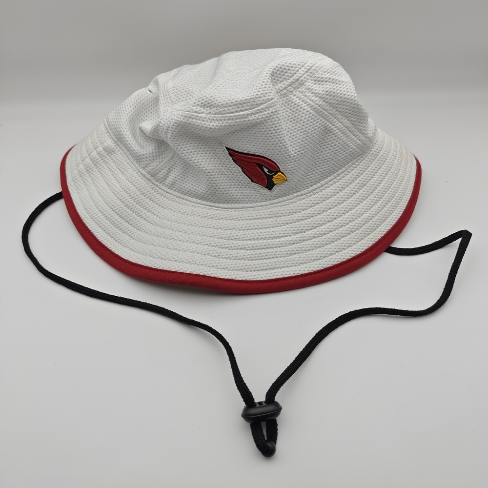 Arizona Cardinals Hat Cap Bucket Mens One Size White NFL Football New Era